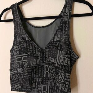 lululemon athletica Black and Gray Tank Top